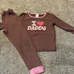 Brown and Pink Kids Pajamas